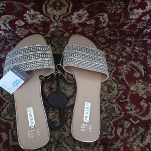 Primark 8 sliver and tan